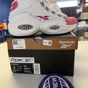 Reebok Pink and White Sneakers